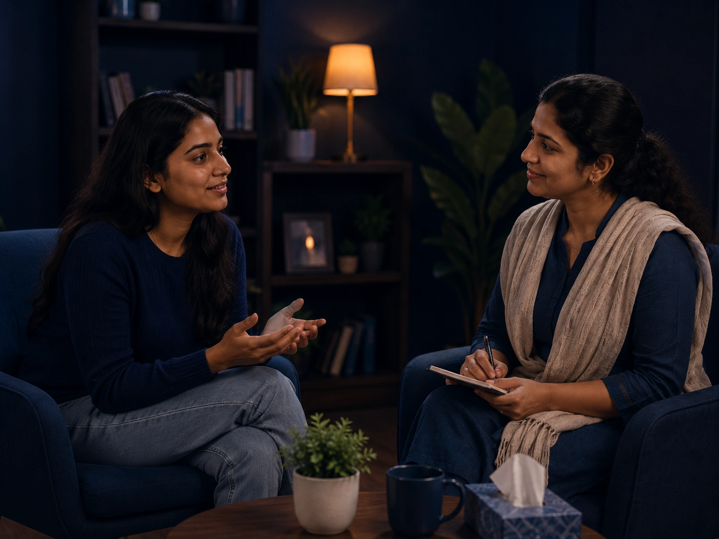 Private face-to-face counselling at a clinic